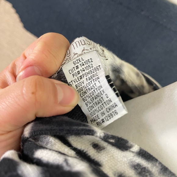 Lilly Mason Black Tie Dye Hoodie Flare Boho Jersey Full Zipper Cardigan/Dress L - Picture 4 of 5